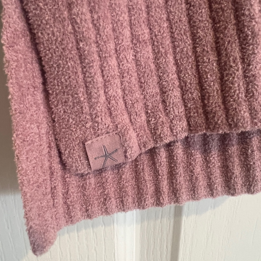 Barefoot Dreams CozyChic Ultra Lite Mauve V-Neck Tunic Sweater- Size 1X - Picture 5 of 8